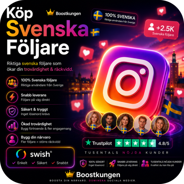 Köp Svenska Följare