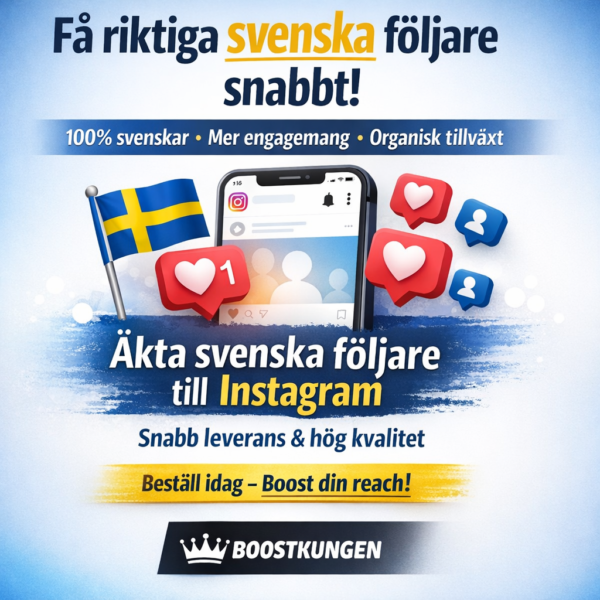 Köp svenska följare till Instagram – äkta svenska konton med snabb leverans