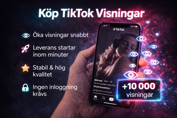 köp tiktok visningar swish