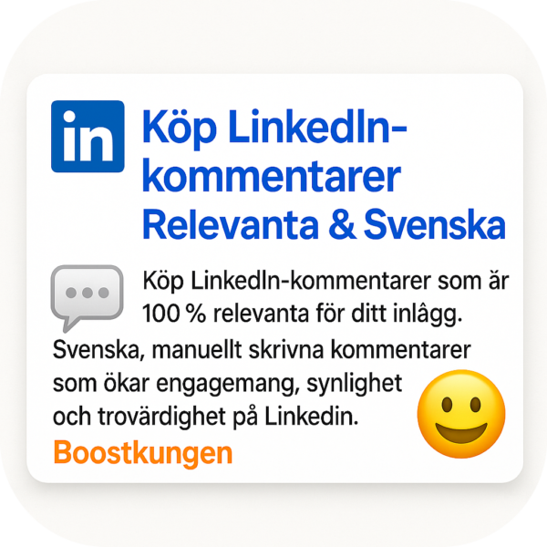 Köp Linkedin Kommentarer