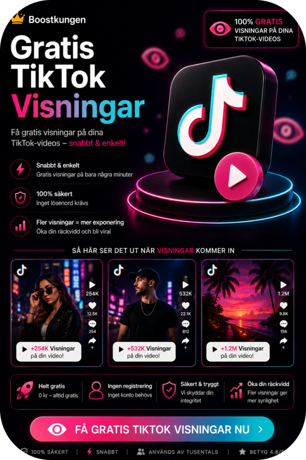 Gratis Tiktok Visningar