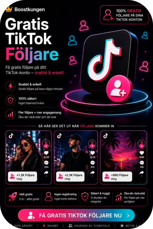 Gratis TikTok Följare
