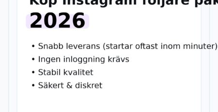 instagram följare paket priser Sverige för butikskonto – hero