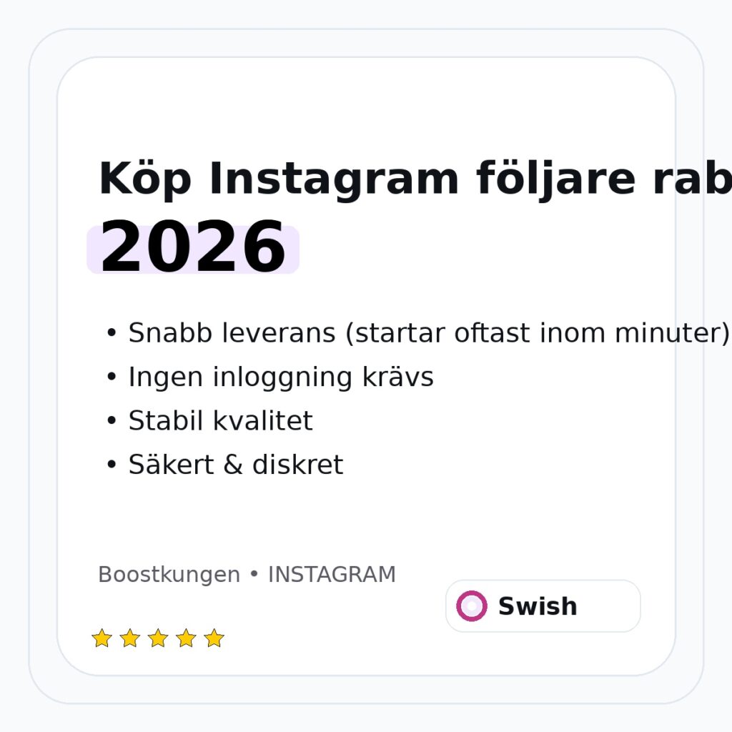 instagram följare rabattkod för butikskonto – hero