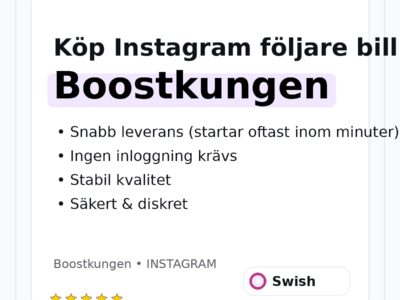 köp instagram följare billigt - Boostkungen
