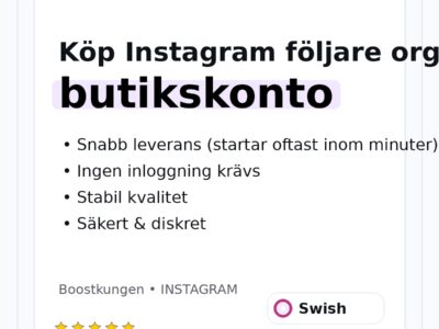 instagram följare organisk känsla för butikskonto – hero