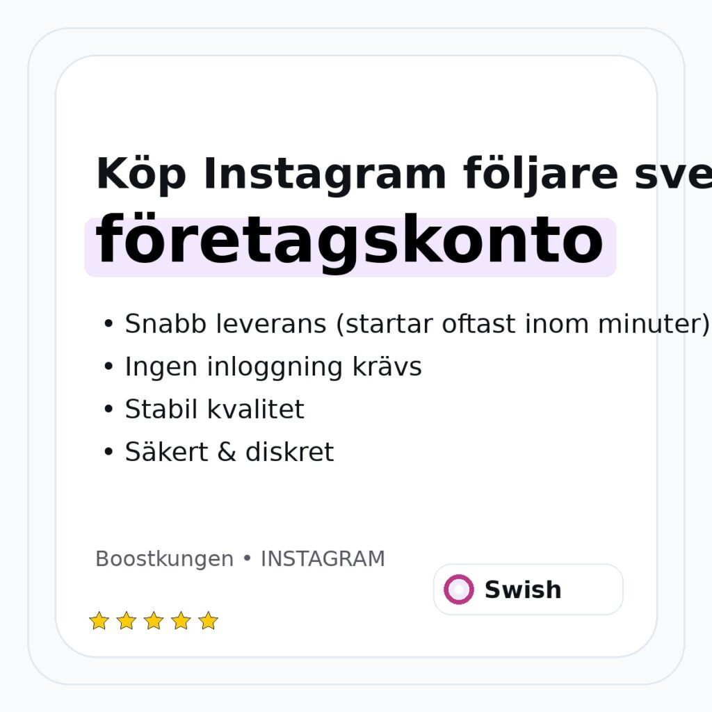 instagram följare svensk tjänst för företagskonto – hero