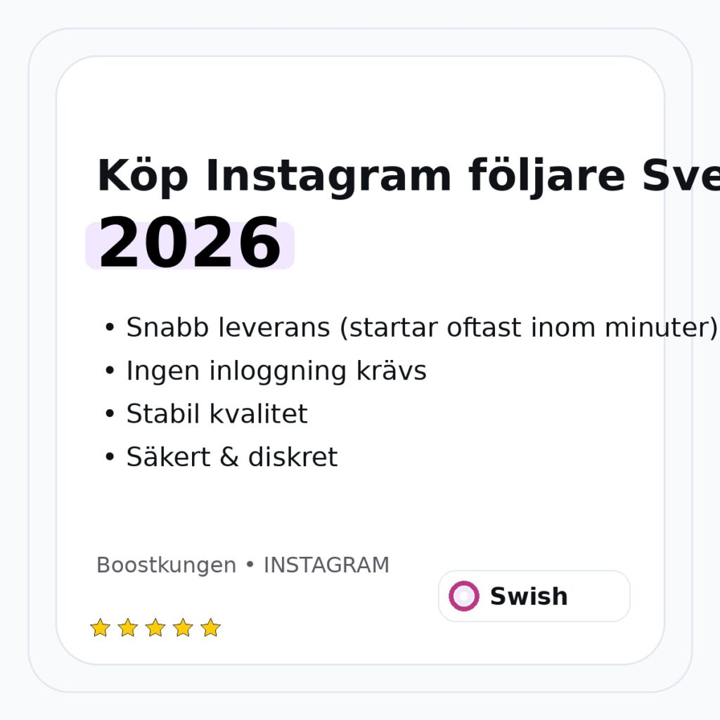 instagram följare Sverige med kvitto för butikskonto – hero