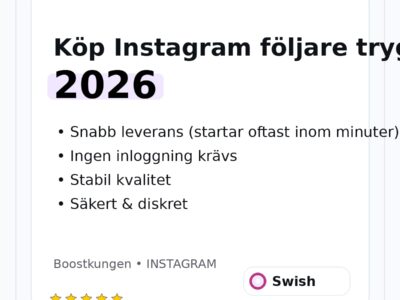 instagram följare trygg betalning Swish för butikskonto – hero