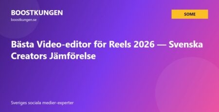 Bästa Video-editor för Reels 2026 — Svenska Creators Jämförelse
