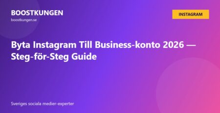 Byta Instagram Till Business-konto 2026 — Steg-för-Steg Guide