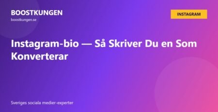 Instagram-bio — Så Skriver Du en Som Konverterar