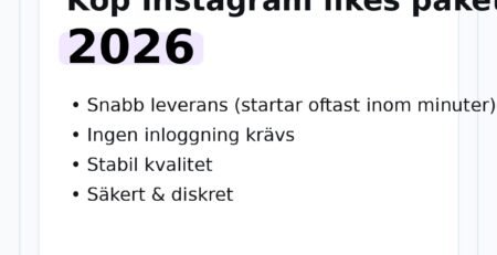 instagram likes paket priser Sverige för lansering – hero