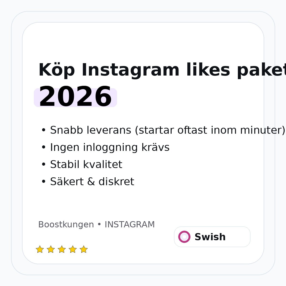 instagram likes paket priser Sverige för lansering – hero