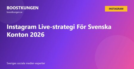Instagram Live-strategi För Svenska Konton 2026
