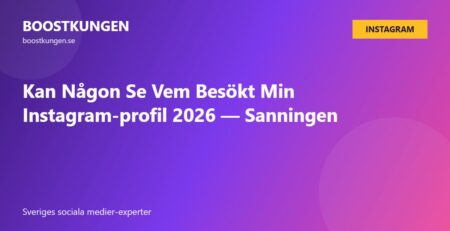 Kan Någon Se Vem Besökt Min Instagram-profil 2026 — Sanningen