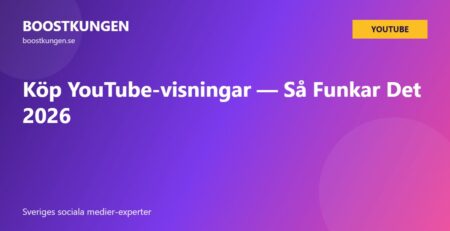 Köp YouTube-visningar — Så Funkar Det 2026