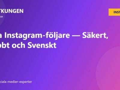 Köpa Instagram-följare — Säkert, Snabbt och Svenskt