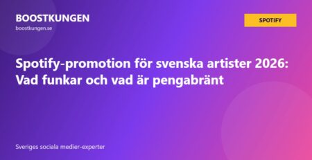 Spotify-promotion för svenska artister 2026: Vad funkar och vad är pengabränt