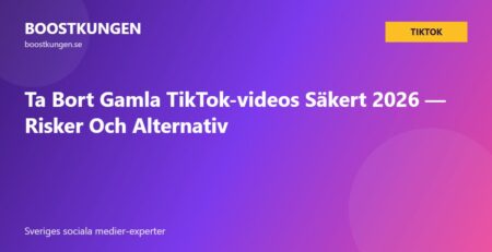 Ta Bort Gamla TikTok-videos Säkert 2026 — Risker Och Alternativ