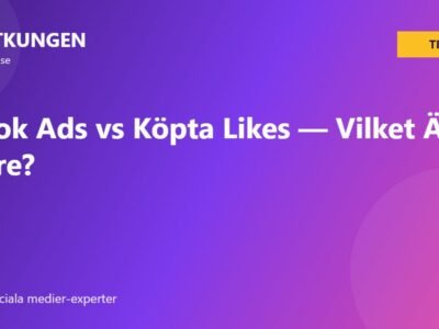 TikTok Ads vs Köpta Likes — Vilket Är Bättre?