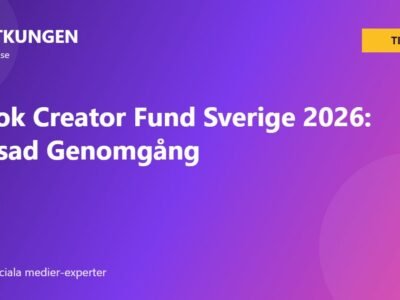 TikTok Creator Fund Sverige 2026: Bevisad Genomgång