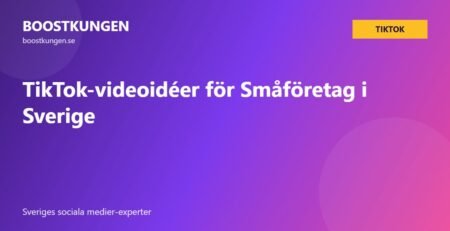 TikTok-videoidéer för Småföretag i Sverige