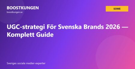 UGC-strategi För Svenska Brands 2026 — Komplett Guide