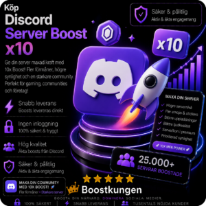 Köp Discord Server Boost x10 (1 månad)