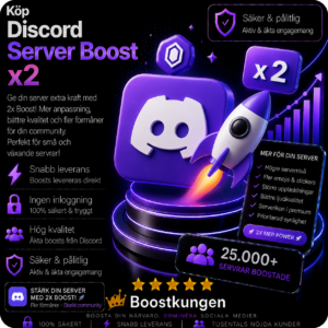 Köp Discord Server Boost x2 (1 månad)