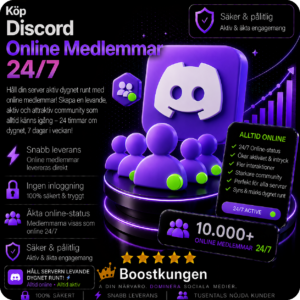 Köp Discord Online Medlemmar 24/7