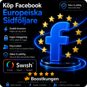 Köp Facebook Europeiska Sidföljare