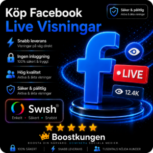 Köp Facebook Live Visningar