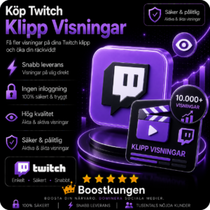 Köp Twitch Klipp Visningar