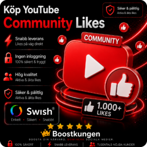Köp YouTube Community Likes