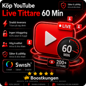 Köp YouTube Live Tittare 60 Min